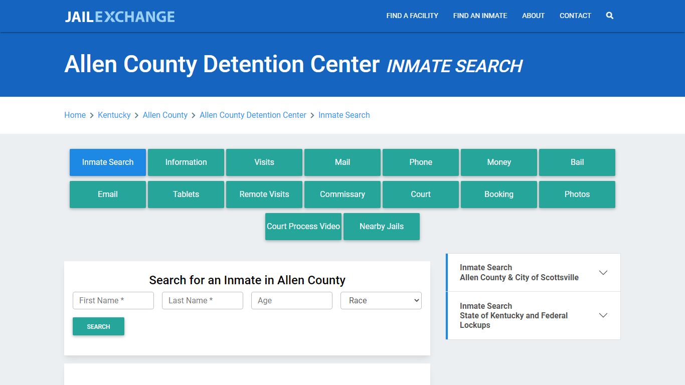 Allen County Detention Center Inmate Search - Jail Exchange