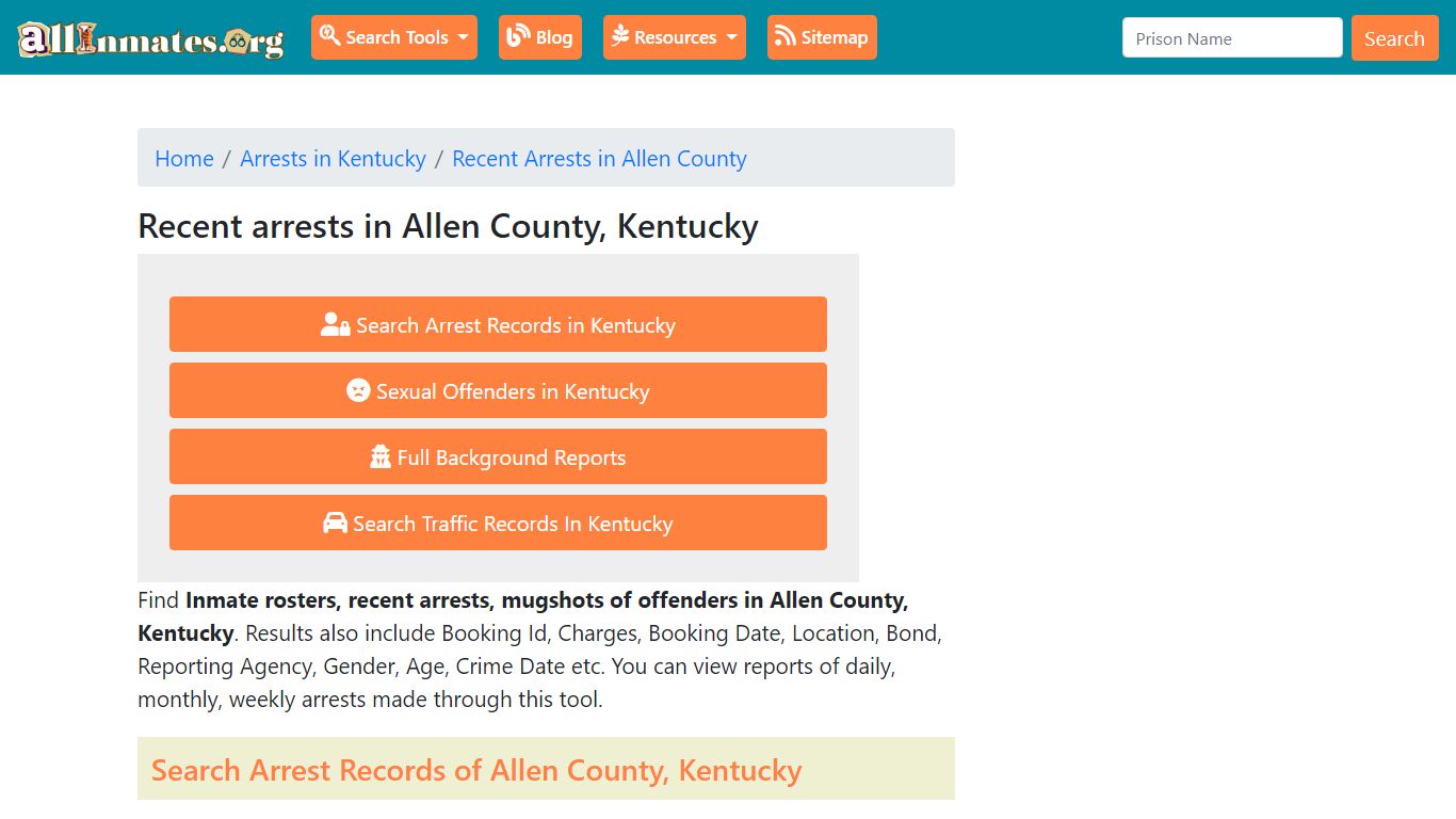 Recent arrests in Allen County, Kentucky | Mugshots, Rosters, Inmates ...