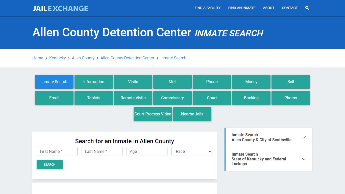Allen County Detention Center Inmate Search - Jail Exchange